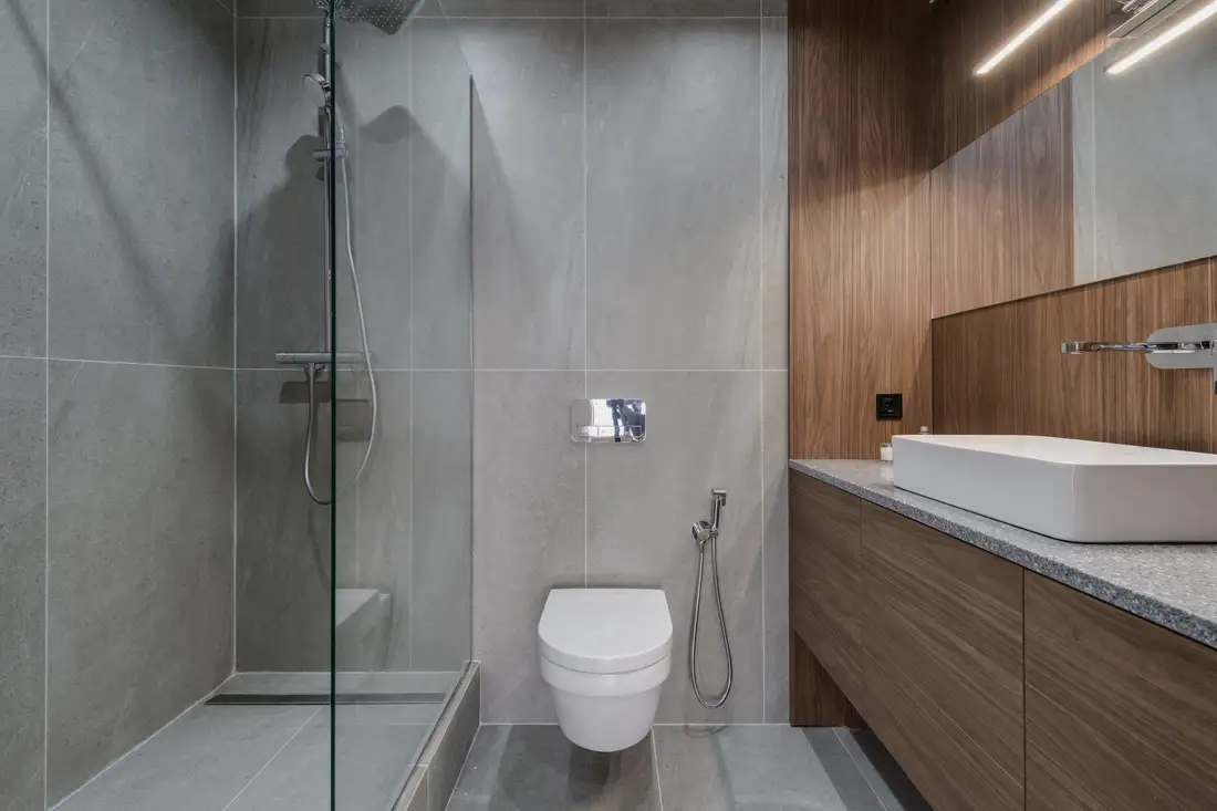 Bathroom with a walk-in shower