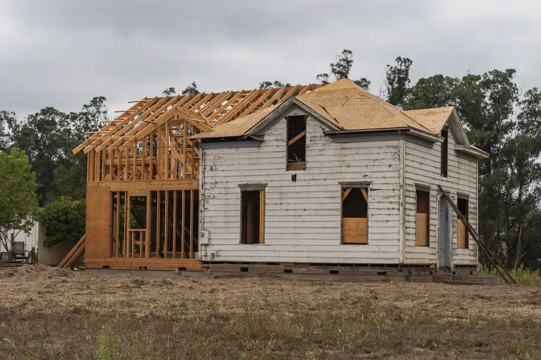 Old house with new framing